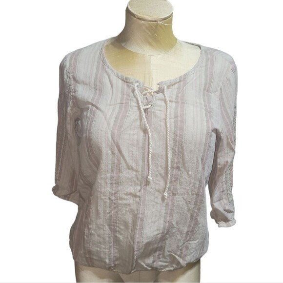 Ruff Hewn Boho Drawstring Top Medium - Picture 1 of 4